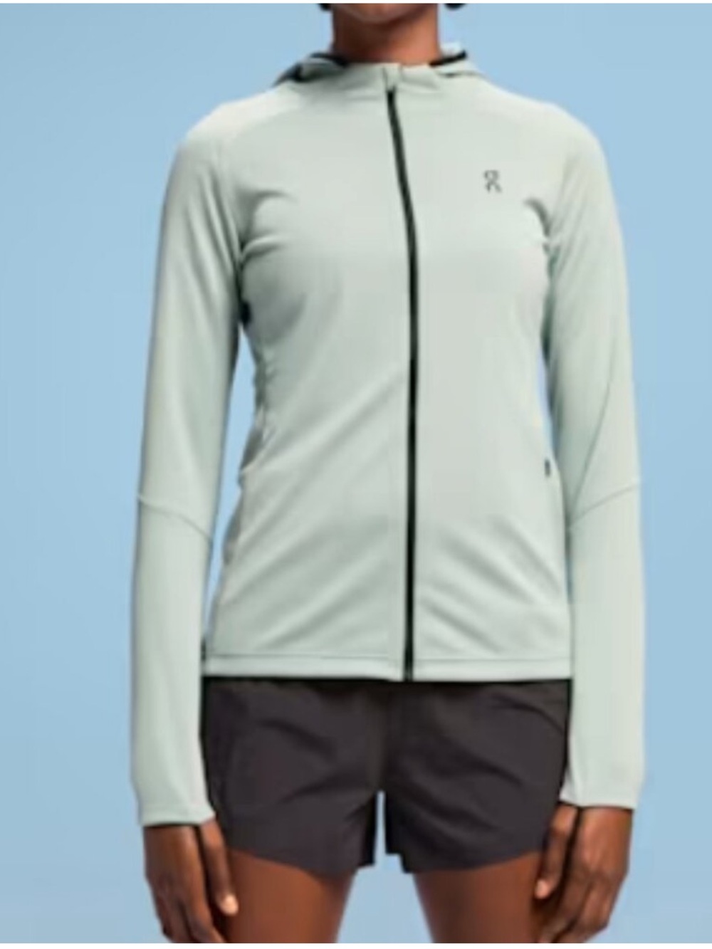 On Climate Zip Hoodie Cobble Mint Green M